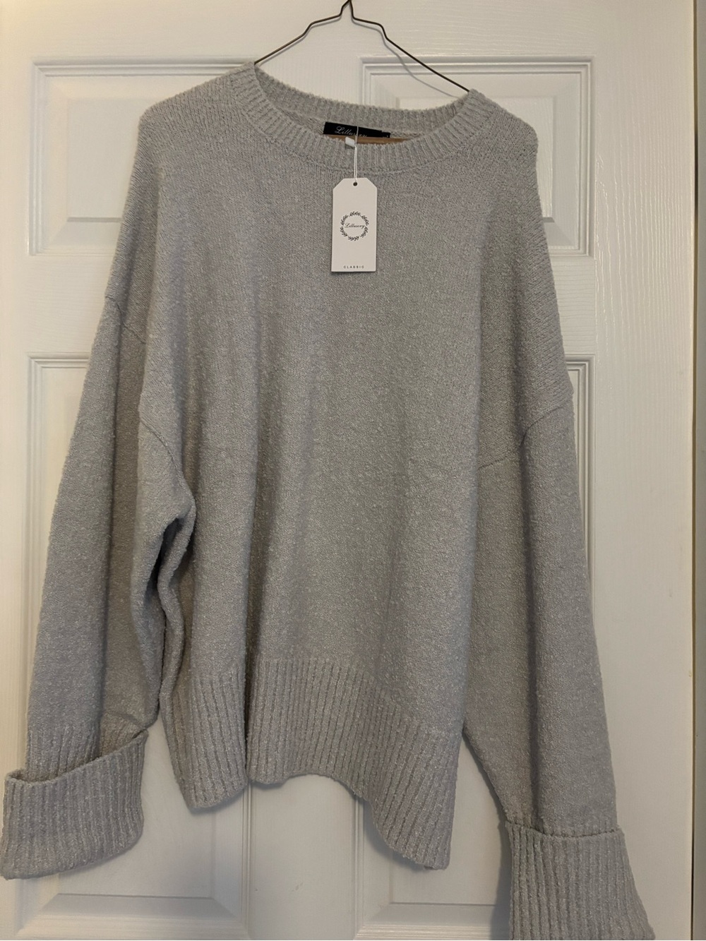 Light Gray Crewneck Sweater - Women's Scoop/Crew